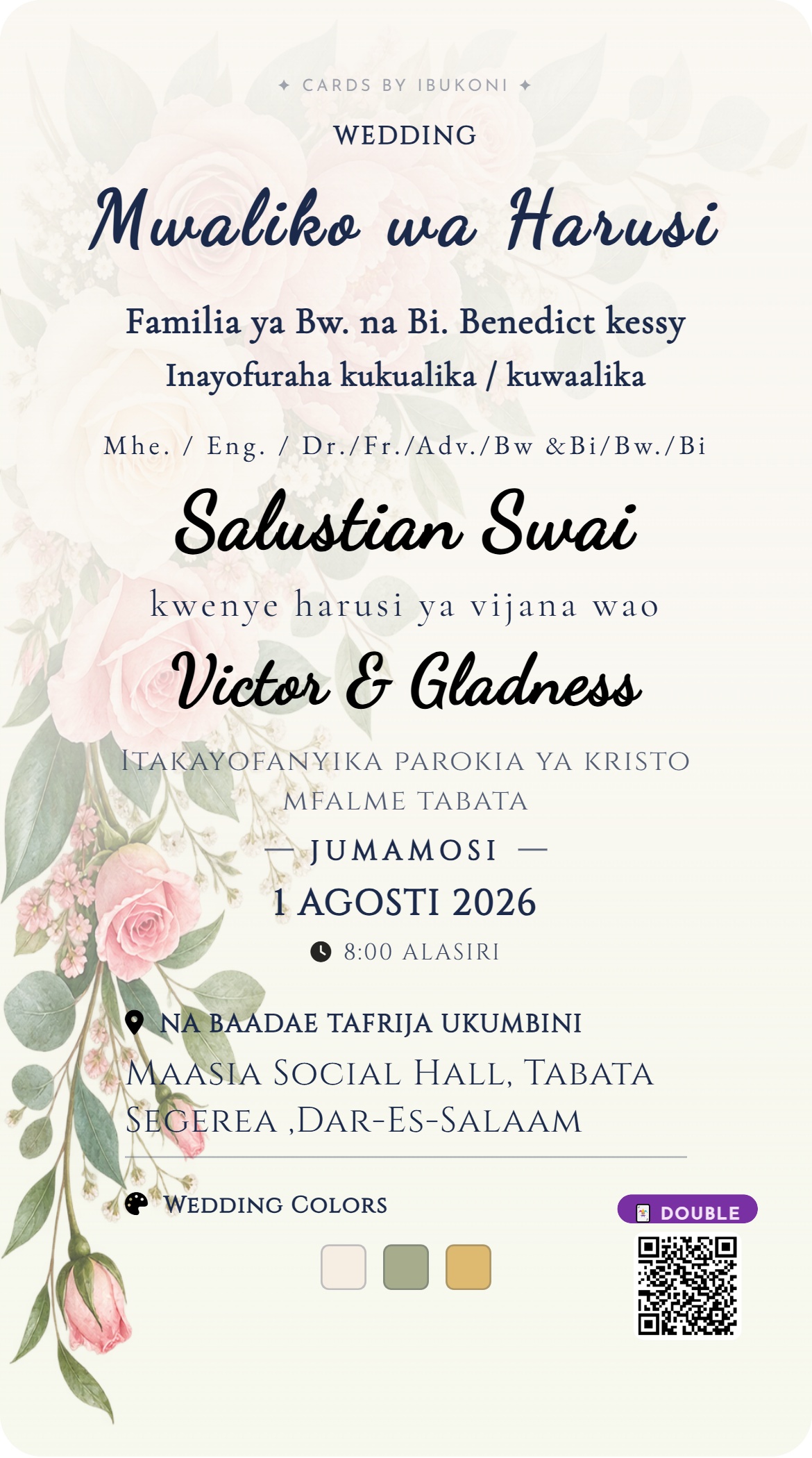 Cards by Ibukoni invitation sample