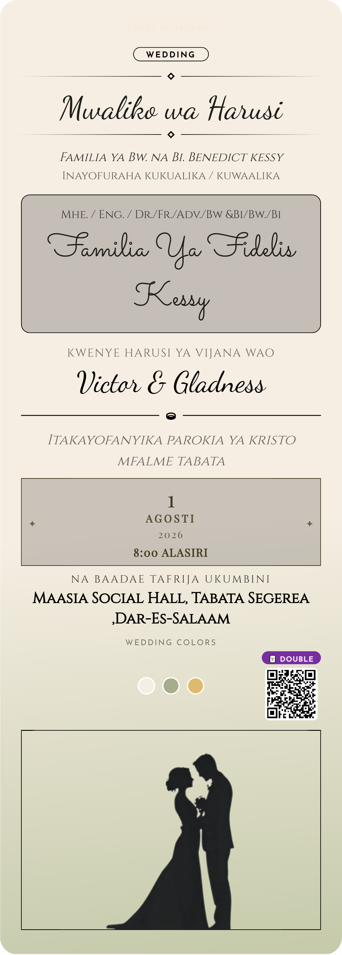Cards by Ibukoni invitation sample